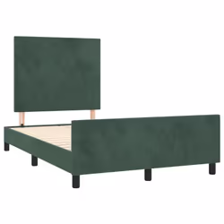 Giroletto con Testiera Verde Scuro 120x190 cm in Vellutocod mxl 116235 - Vista aggiuntiva 3