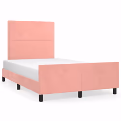 Giroletto con Testiera Rosa 120x190 cm in Vellutocod mxl 92276 - Vista aggiuntiva 2