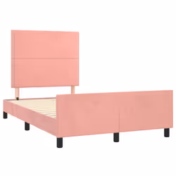 Giroletto con Testiera Rosa 120x190 cm in Vellutocod mxl 92276 - Vista aggiuntiva 3