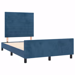 Giroletto con Testiera Blu Scuro 120x190 cm in Vellutocod mxl 116241 - Vista aggiuntiva 3