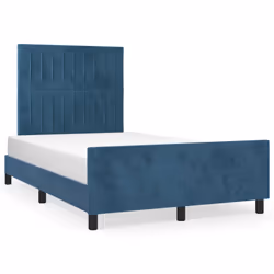 Giroletto con Testiera Blu Scuro 120x190 cm in Vellutocod mxl 92280 - Vista aggiuntiva 2