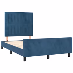Giroletto con Testiera Blu Scuro 120x190 cm in Vellutocod mxl 92280 - Vista aggiuntiva 3