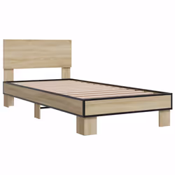 Giroletto Rovere Sonoma 75x190cm in Legno Multistrato e Metallocod mxl 116552 - Vista aggiuntiva 3