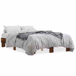 vidaXL Giroletto Rovere Fumo 140x190 cm in Legno Multistrato Metallo - Vista aggiuntiva 2