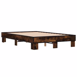 vidaXL Giroletto Rovere Fumo 140x190 cm in Legno Multistrato Metallo - Vista aggiuntiva 3