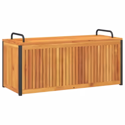 vidaXL Scatola Cuscini da Esterno 110x45x42/53 cm Legno Acacia/Acciaio - Vista aggiuntiva 2