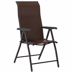 VidaXL 3270608 sedia da esterno Terrazzo Rattan sintetico, Acciaio Marrone - Vista aggiuntiva 4
