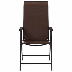 VidaXL 3270608 sedia da esterno Terrazzo Rattan sintetico, Acciaio Marrone - Vista aggiuntiva 5