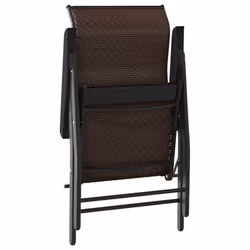 VidaXL 3270608 sedia da esterno Terrazzo Rattan sintetico, Acciaio Marrone - Vista aggiuntiva 6