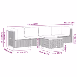 VidaXL 3261726 set mobili da esterno - Vista aggiuntiva 8