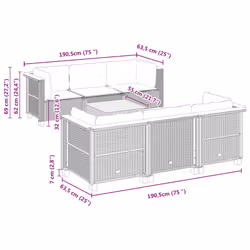 VidaXL 3261740 set mobili da esterno - Vista aggiuntiva 7