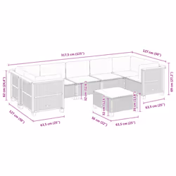 VidaXL 3261761 set mobili da esterno - Vista aggiuntiva 8