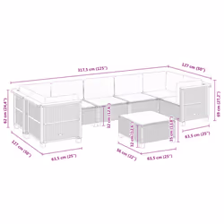 VidaXL 3261764 set mobili da esterno - Vista aggiuntiva 8