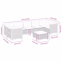 VidaXL 3261765 set mobili da esterno - Vista aggiuntiva 7