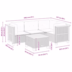 VidaXL 3261803 set mobili da esterno - Vista aggiuntiva 8