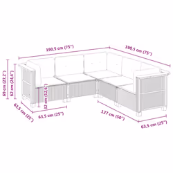 VidaXL 3261821 set mobili da esterno - Vista aggiuntiva 6
