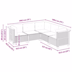 VidaXL 3261822 set mobili da esterno - Vista aggiuntiva 6