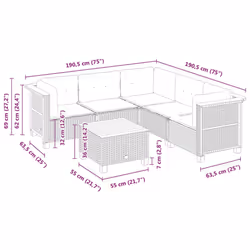 VidaXL 3261829 set mobili da esterno - Vista aggiuntiva 8
