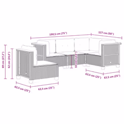 VidaXL 3261833 set mobili da esterno - Vista aggiuntiva 6