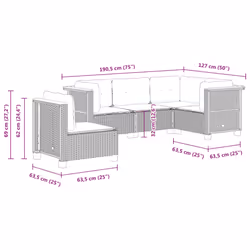 VidaXL 3261836 set mobili da esterno - Vista aggiuntiva 6