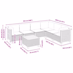 VidaXL 3261863 set mobili da esterno - Vista aggiuntiva 8
