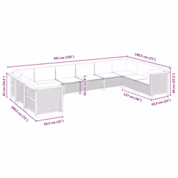 VidaXL 3262019 set mobili da esterno - Vista aggiuntiva 6
