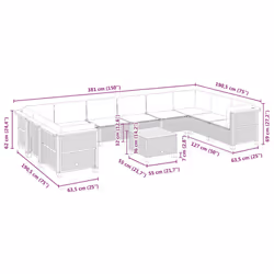 VidaXL 3262027 set mobili da esterno - Vista aggiuntiva 8