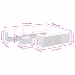 VidaXL 3262037 set mobili da esterno - Vista aggiuntiva 8