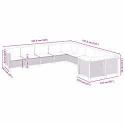 VidaXL 3262047 set mobili da esterno - Vista aggiuntiva 6