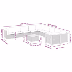 VidaXL 3262051 set mobili da esterno - Vista aggiuntiva 8