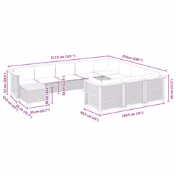 VidaXL 3262055 set mobili da esterno - Vista aggiuntiva 8