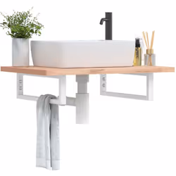 Queste staffe per mensole rettangolari aggiungono elegante spazio di stoccaggio e esposizione alla vostra casa. Materiale rob ...