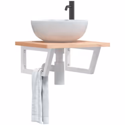 Queste staffe per mensole trapezoidali aggiungono elegante spazio di stoccaggio e esposizione alla vostra casa. Materiale rob ...