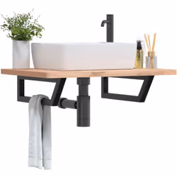 Queste staffe per mensole trapezoidali aggiungono elegante spazio di stoccaggio e esposizione alla vostra casa. Materiale rob ...