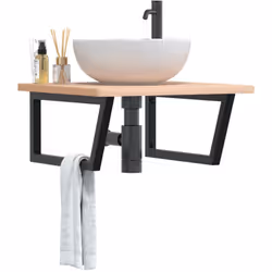 Queste staffe per mensole trapezoidali aggiungono elegante spazio di stoccaggio e esposizione alla vostra casa. Materiale rob ...