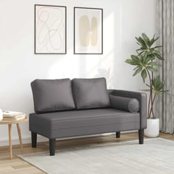 Vidaxl - Sdraio con Cuscini Grigio in Similpelle 112651