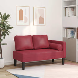 Vidaxl - Sdraio con Cuscini Rosso Vino in Similpelle 397974