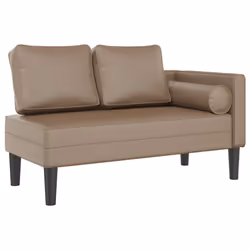 vidaXL Sdraio con Cuscini Cappuccino in Similpelle - Vista aggiuntiva 2