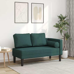 Vidaxl - Chaise Longue con Cuscini Verde Scuro in Tessuto 674676
