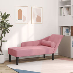 Vidaxl - Chaise Lounge con Cuscini Rosa in Velluto 882120