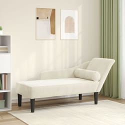 Vidaxl - Chaise Longue con Cuscini Crema in Velluto 312312