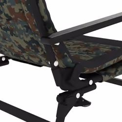 VidaXL 4006417 sedia da esterno Terrazzo Acciaio Nero, Mimetico - Vista aggiuntiva 8