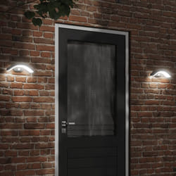 Applique con led e Sensore 2 pz Nere in Alluminio Pressofuso Vidaxl 658319