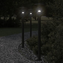 Lampade da Terra per Esterni 3 pz Nere 100 cm in Acciaio Inox Vidaxl 181072