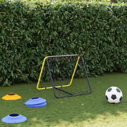 Rimbalzatore Calcio Doppio Lato Regolabile Giallo Nero Acciaiocod mxl 116561 - Vista aggiuntiva 3