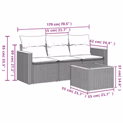 VidaXL 3258160 set mobili da esterno - Vista aggiuntiva 3