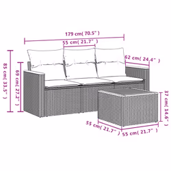 VidaXL 3258168 set mobili da esterno