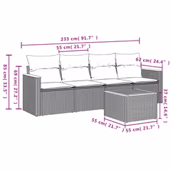 VidaXL 3258182 set mobili da esterno