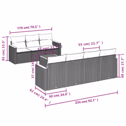 VidaXL 3258206 set mobili da esterno
