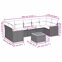 VidaXL 3258216 set mobili da esterno